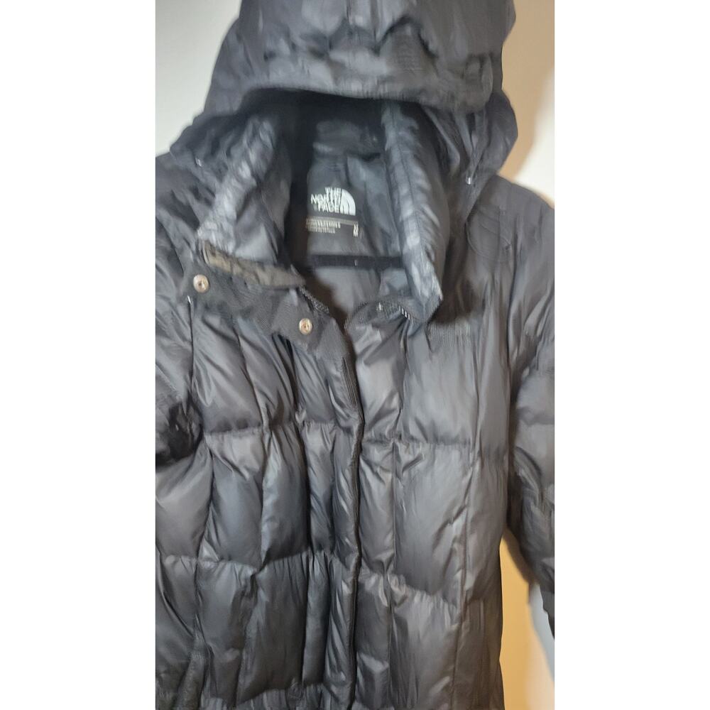 The North Face Women’s Black Hooded Long Down Puffer Coat Jacket Size M - Picture 4 of 12